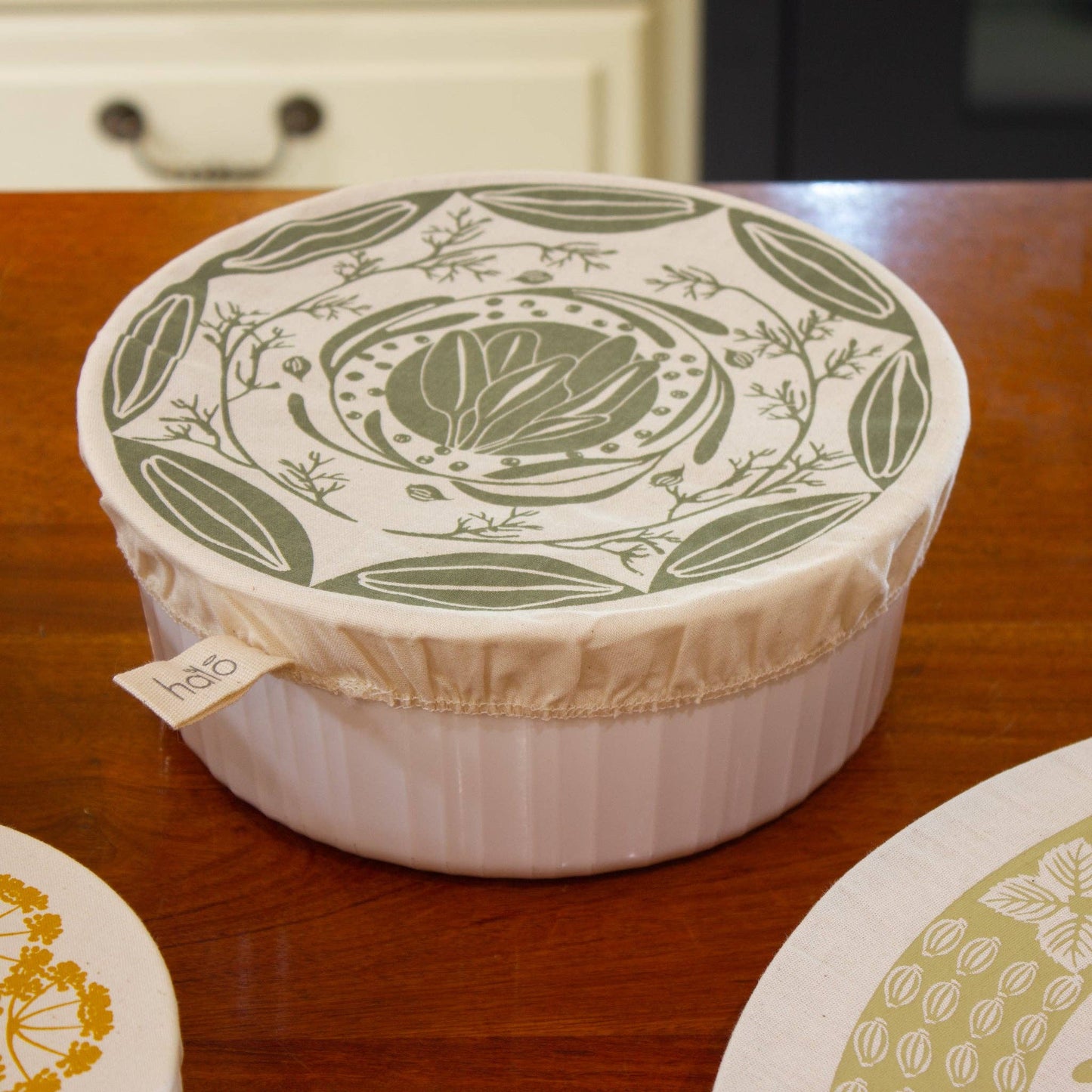 Set of 3 Herbs - Halo Dish and Bowl Cover Large