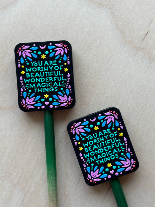 Motivational Worthy Beautiful Stitch Stoppers from Comma Craft Co