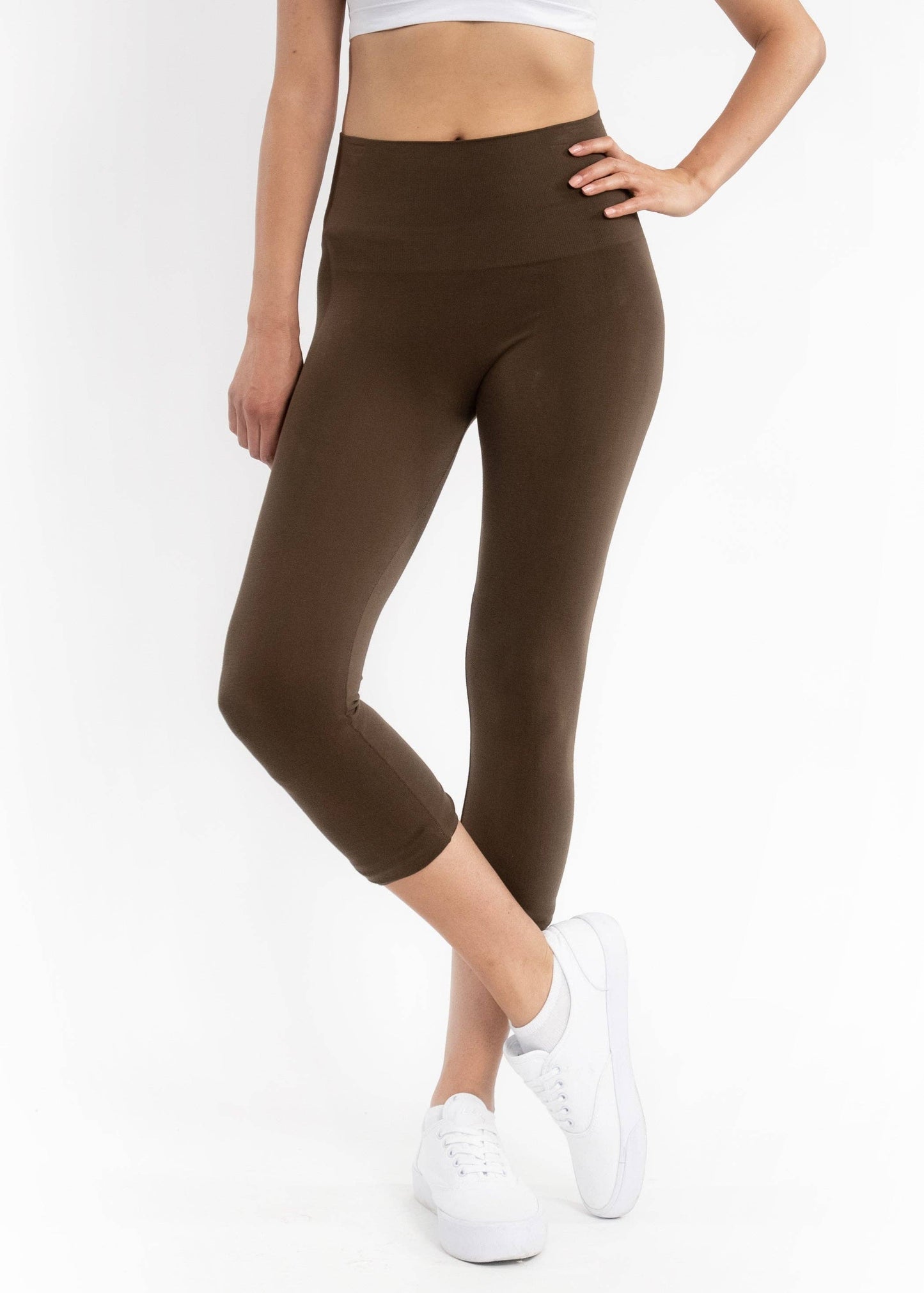 High Waist Crop (3/4) Leggings by Elietian