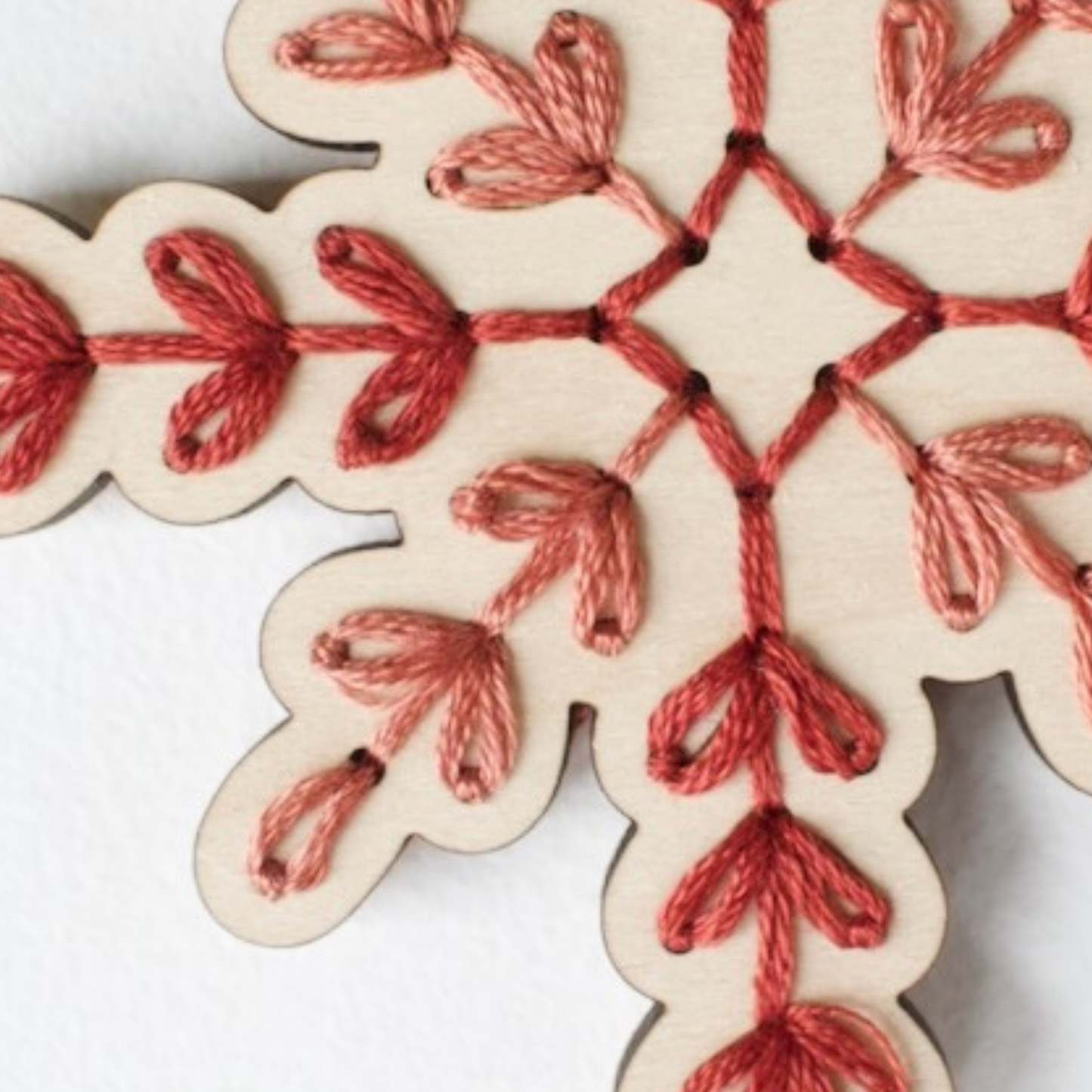 Vintage Snowflake Ornament Embroidery DIY Kit by The HNB House