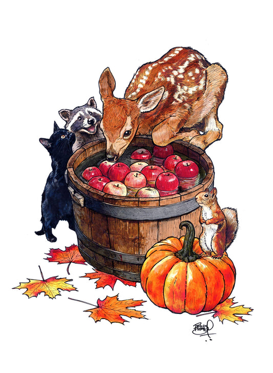Bobbin Greeting Card (blank inside) by Shawn Braley Illustration