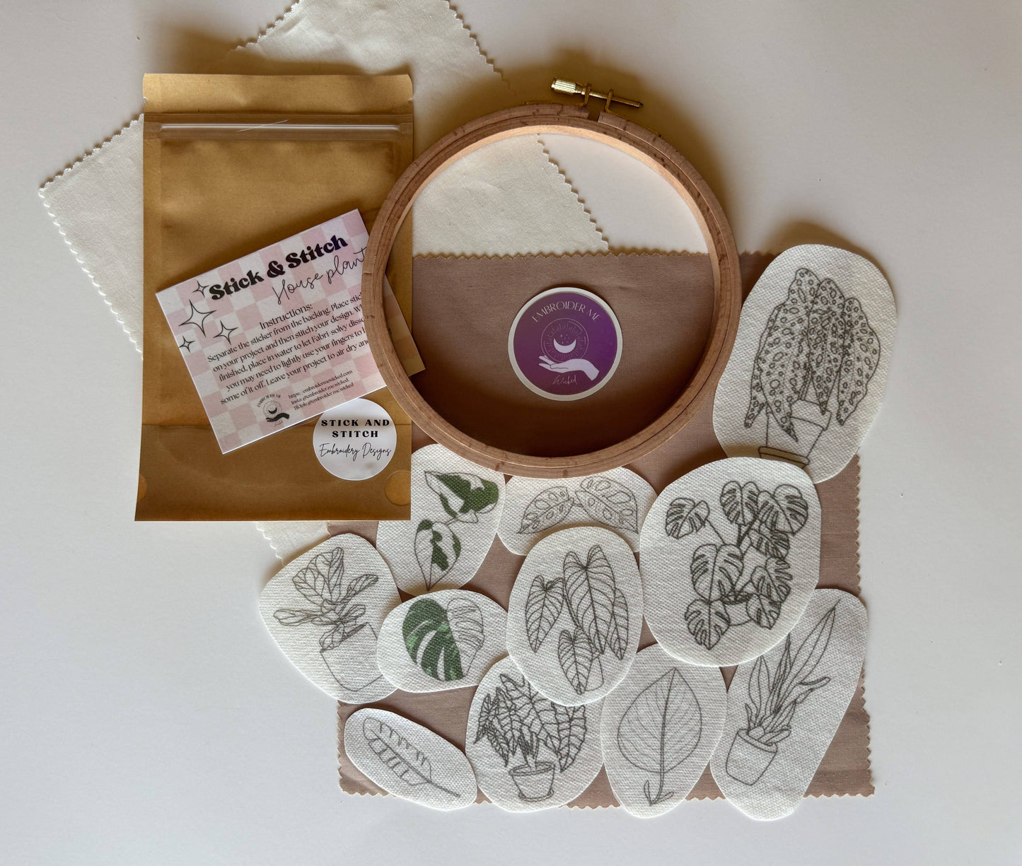 House Plants Stick & Stitch Pack by Embroider Me Wicked