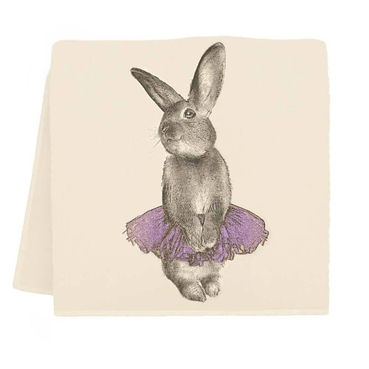 Bunny with Purple Tutu Tea Towel from Eric and Christopher - Maine Yarn & Fiber Supply