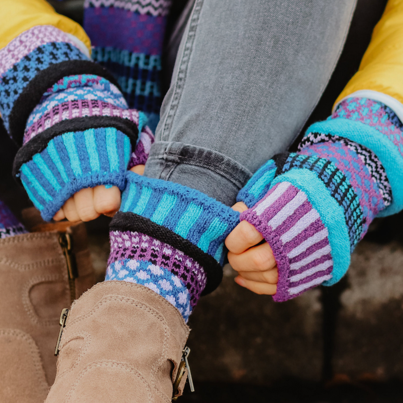 Sunny Fingerless Mittens from Solmate Socks