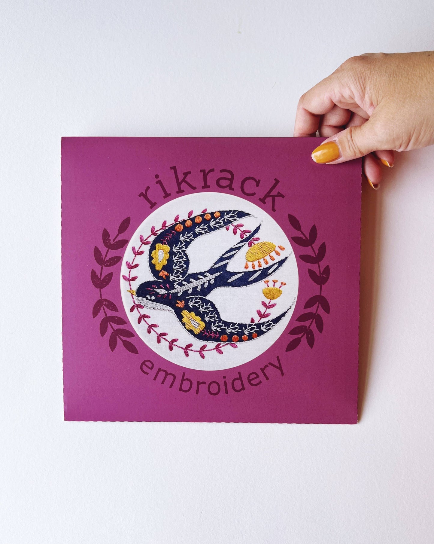 Swallow Embroidery Kit by Rikrack