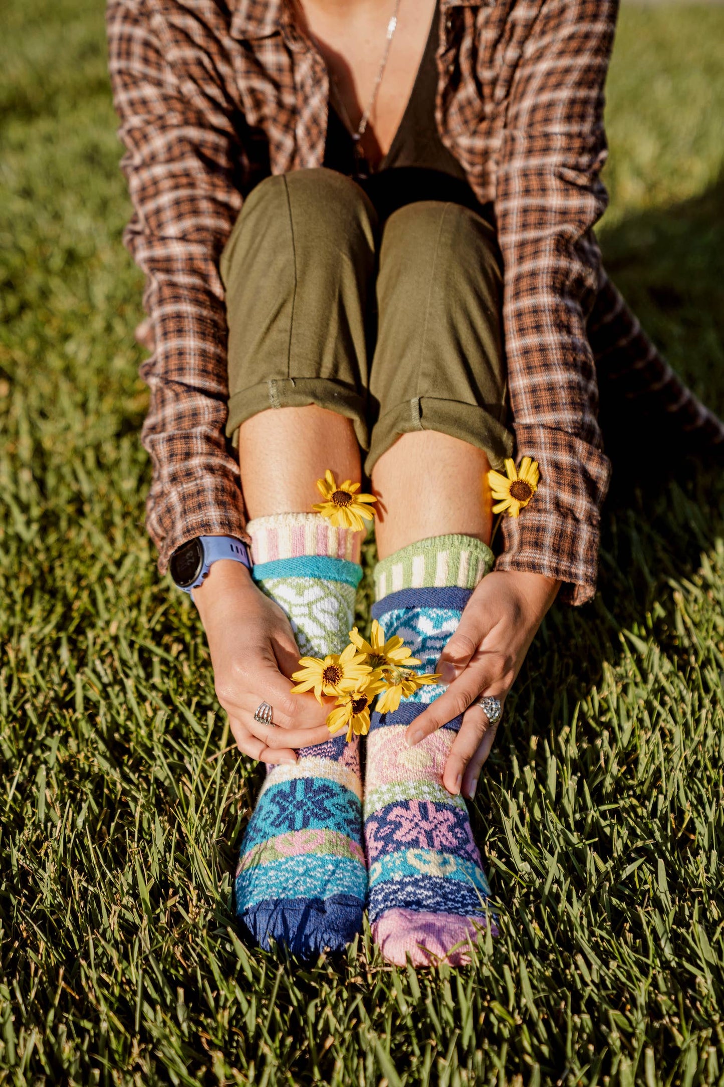 Hummingbird Cotton Crew Sock by Solmate Socks