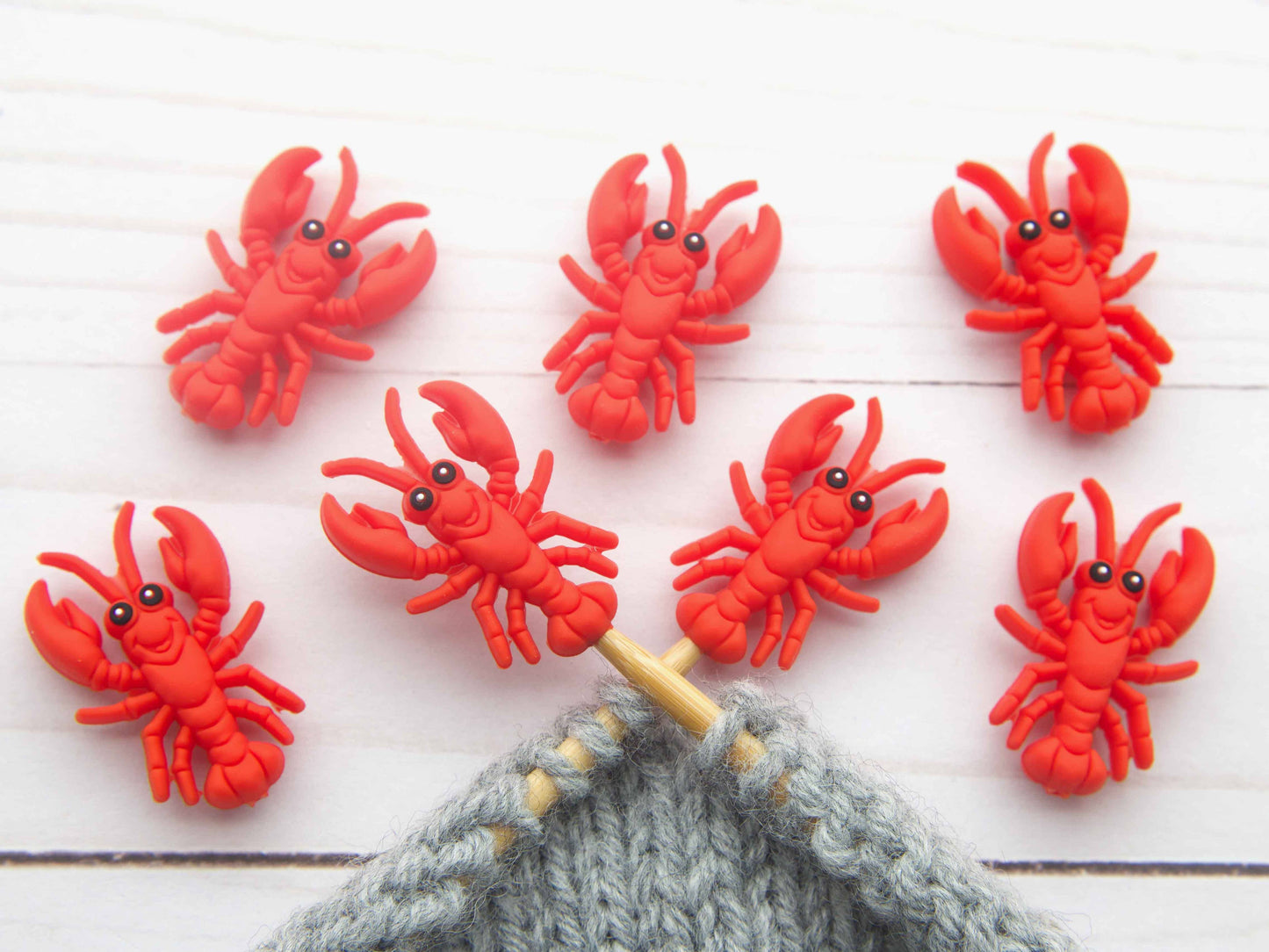 Lobster Stitch Stoppers from Fox & Pine Stitches