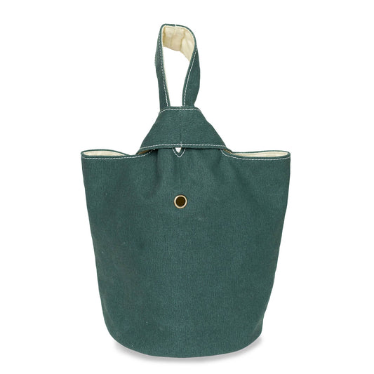 Loop Tote in Waxed Hunter Green from Maika