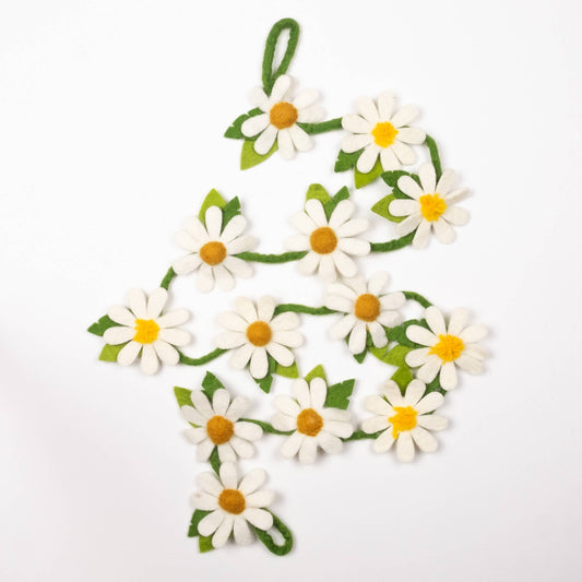 Daisy Felt Flowers Garland by The Winding Road - Maine Yarn & Fiber Supply
