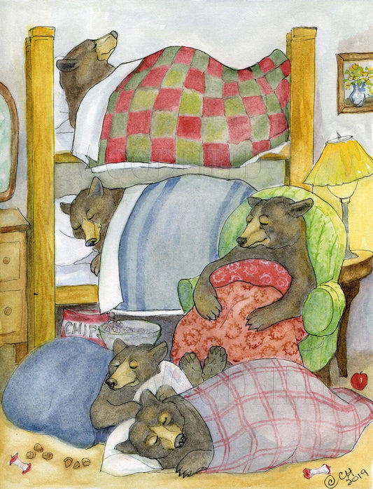 Cedric's Sleepover - Greeting Card by Woodfield Press