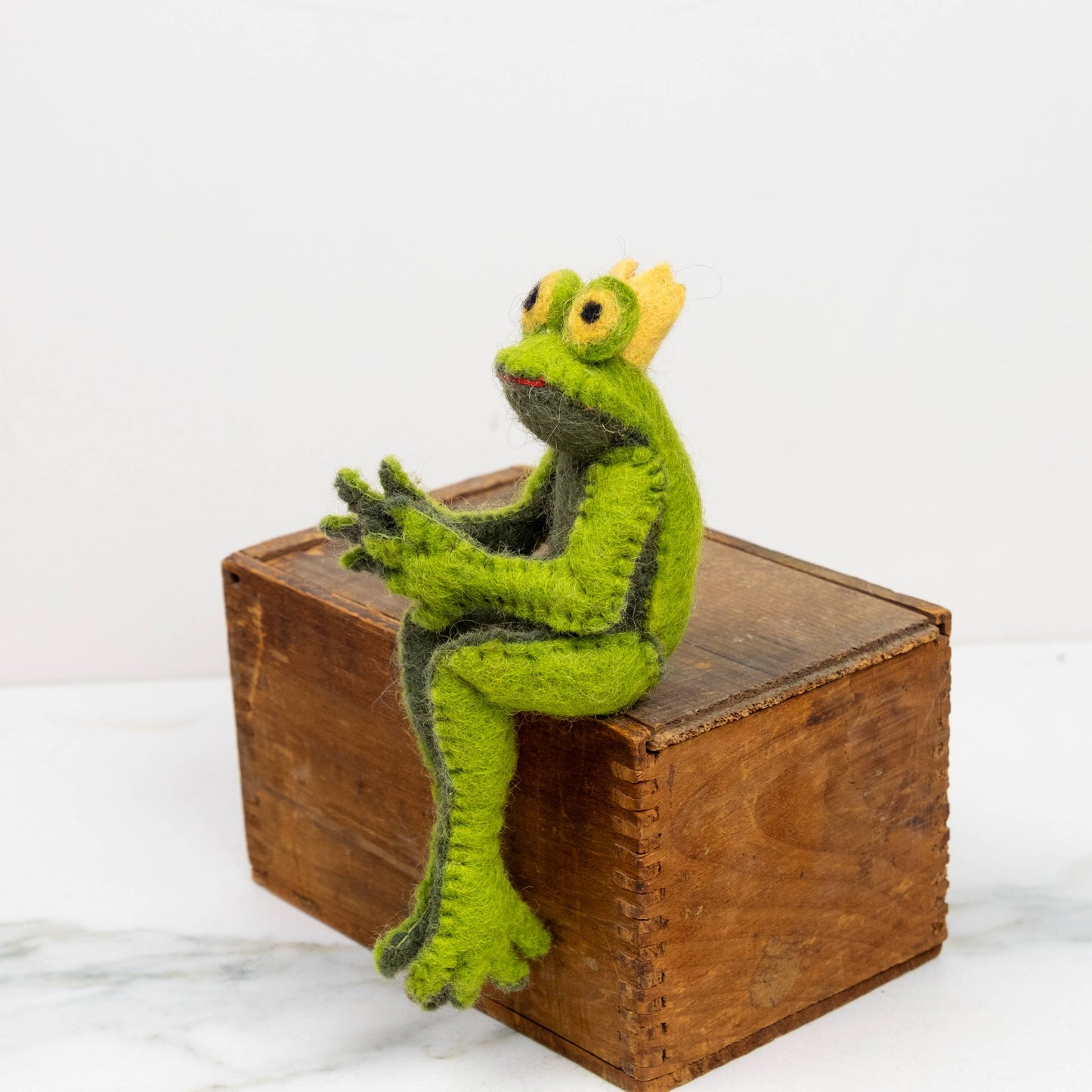 Frog Prince Felted Toy from The Winding Road