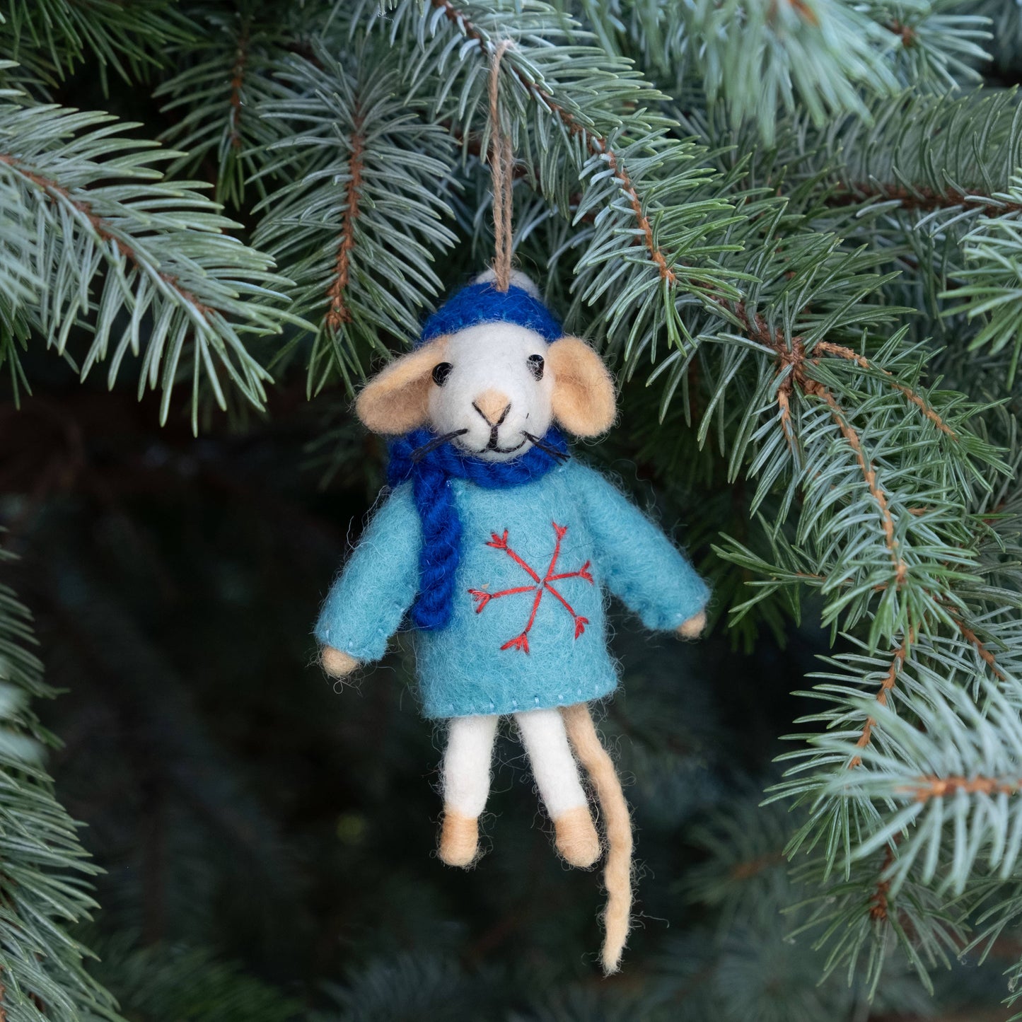 Felt Mouse Ornaments from The Winding Road