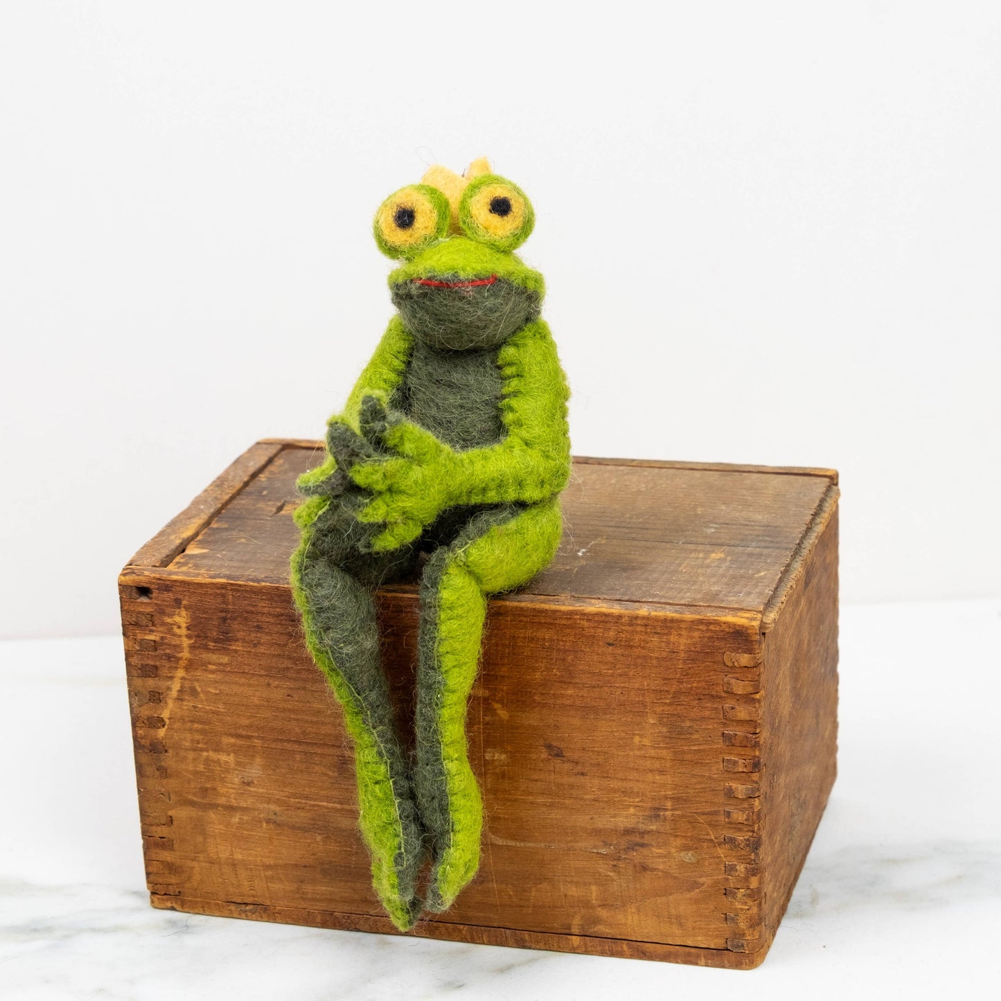 Frog Prince Felted Toy from The Winding Road
