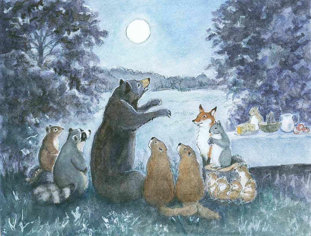 Hello Harvest Moon - Greeting Card by Woodfield Press