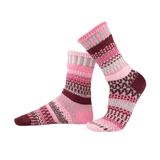Alpenrose Cotton Crew Socks by Solmate Socks