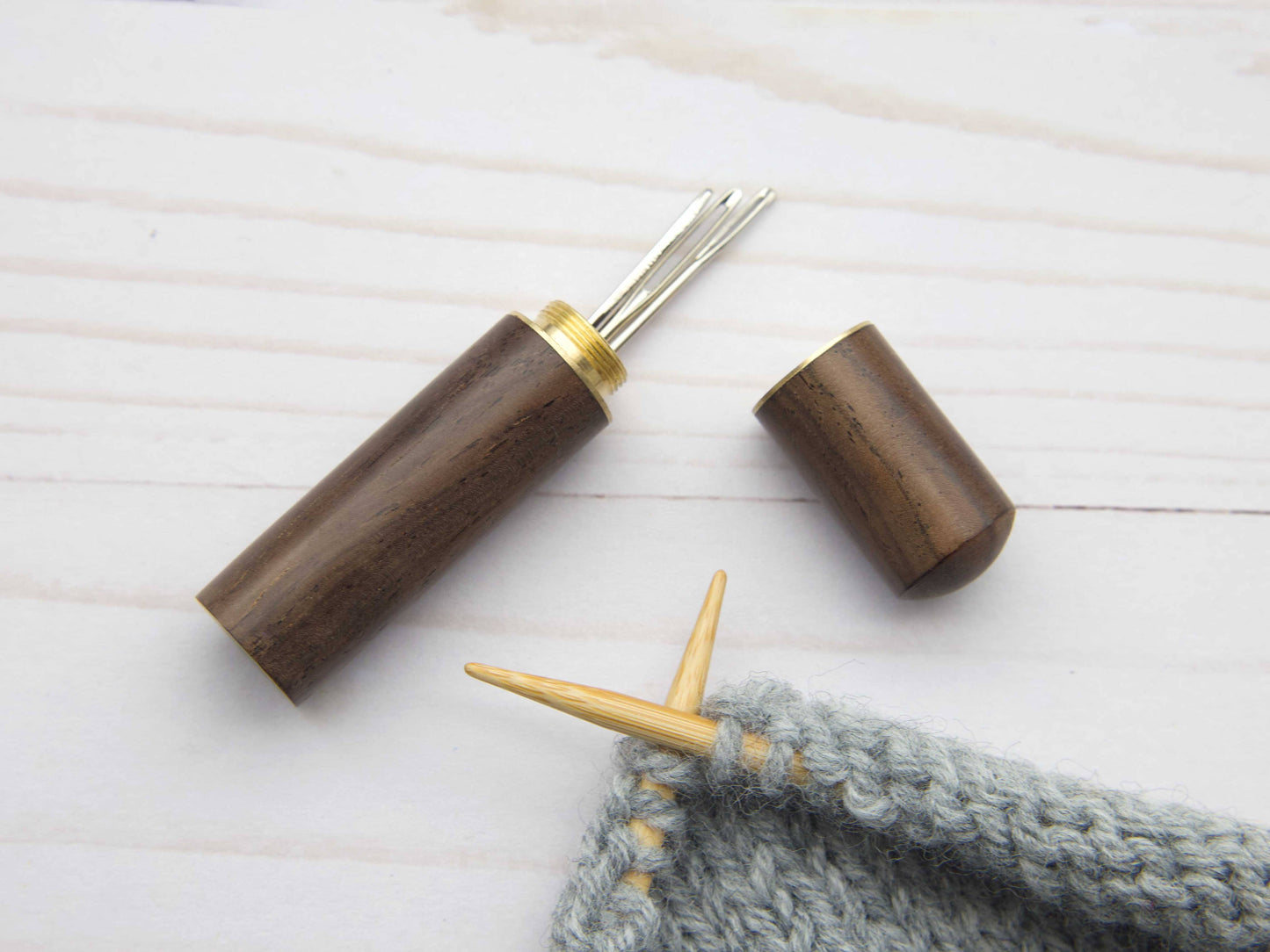 Wooden Darning Needle Storage Cases from Fox & Pine Stitches