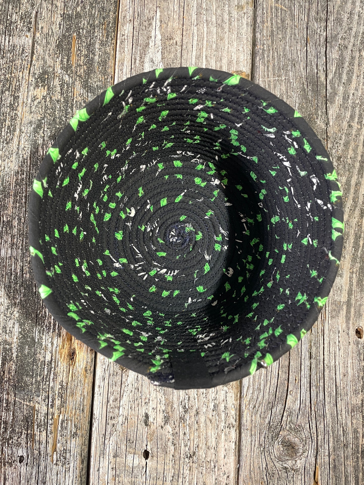Bats! oh oh aah - Handmade Fabric/Rope Project Bowls by TkPomroy/The Wooly Ghost