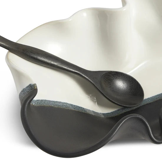 Oblong Bowl with Rosewood Spoon from Hilborn Pottery Design