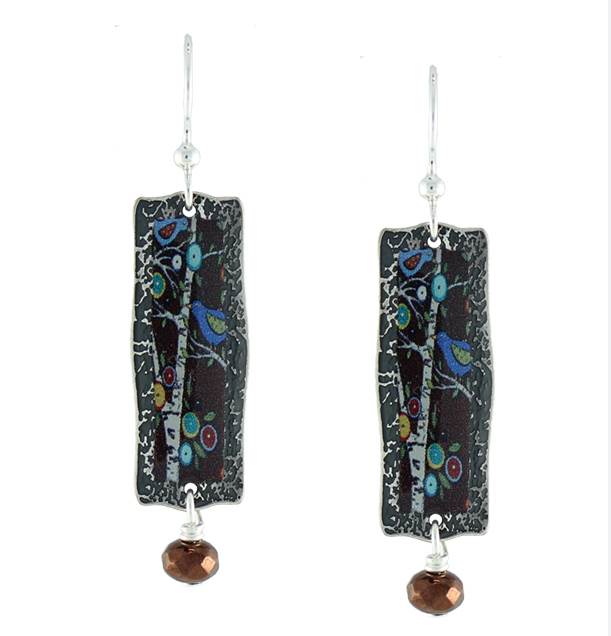 Blue Birds in Tree earrings by Earth Dreams Jewelry