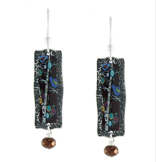 Blue Birds in Tree earrings by Earth Dreams Jewelry