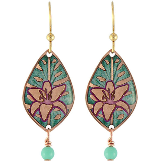 Tantalizing Tiger Lily in Copper Earrings by Earth Dreams Jewelry