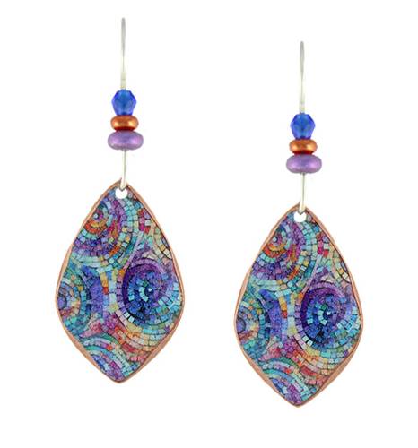 Mosaic Design (Copper) earrings & Necklace by Earth Dreams Jewelry
