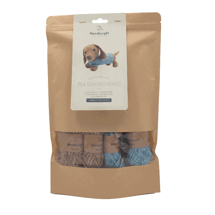 Ria Dachshund Knitting Kit from Hardicraft