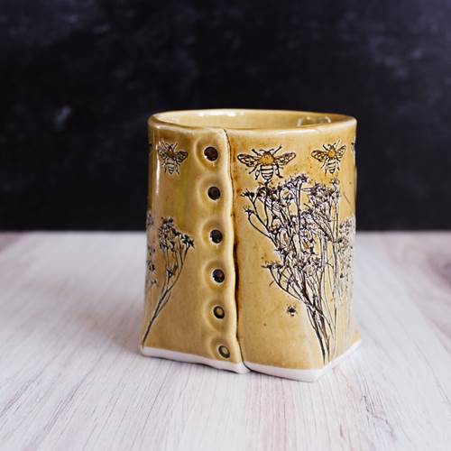 Tan Bee Mug from Colleen Deiss Designs