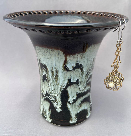 Earring Holder - Handmade Stoneware by Barb Lund - Maine Yarn & Fiber Supply