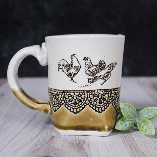 Chicken Mug from Colleen Deiss Designs