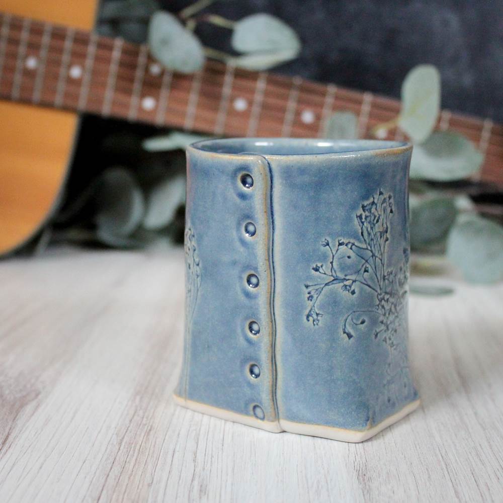 Blue Floral Mug from Colleen Deiss Designs