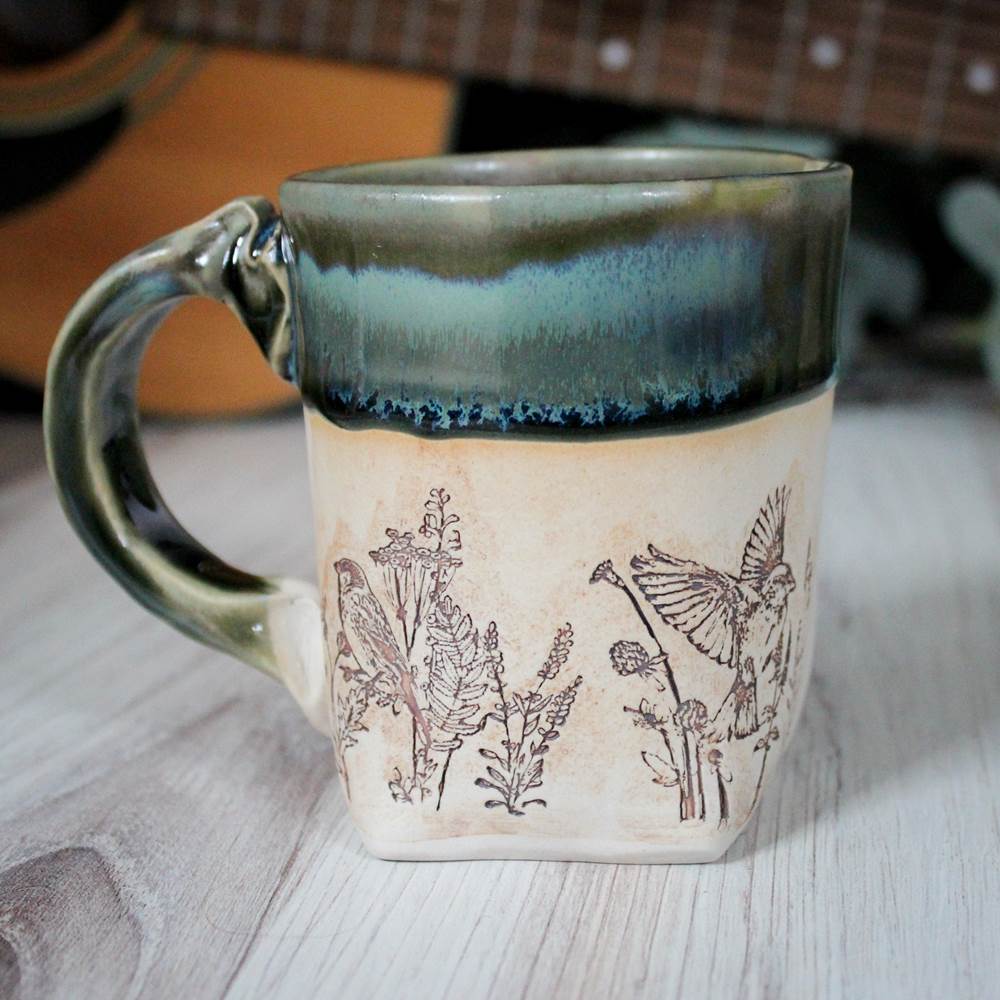 Green Bird Mug from Colleen Deiss Designs