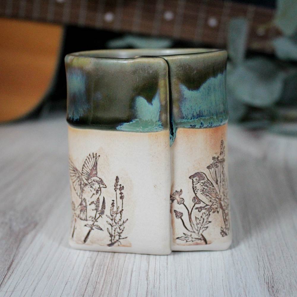 Green Bird Mug from Colleen Deiss Designs