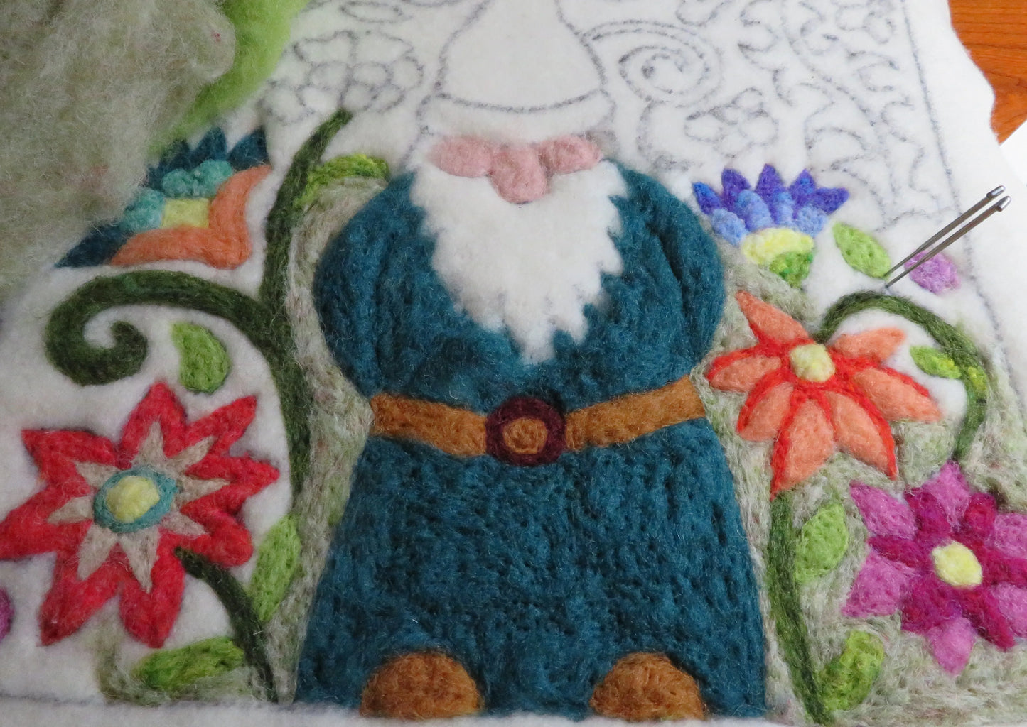 Garden Gnome Tapestry Felting Kit by The Felting Studio (Neysa Russo)