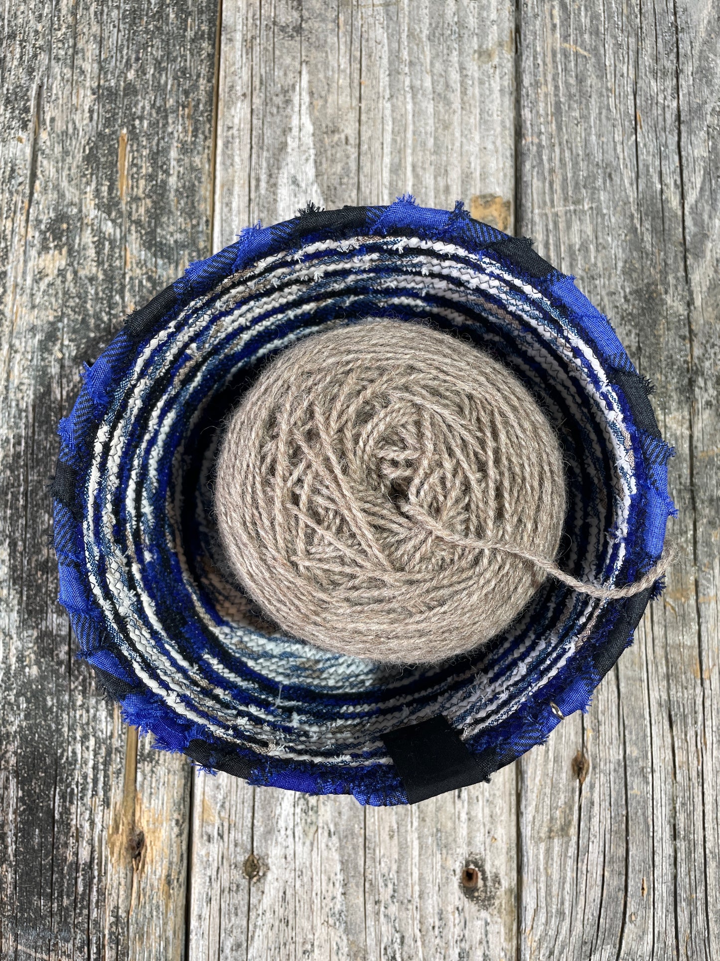 Jutila & Bandana - Handmade Fabric/Rope Project Bowls by TkPomroy/The Wooly Ghost