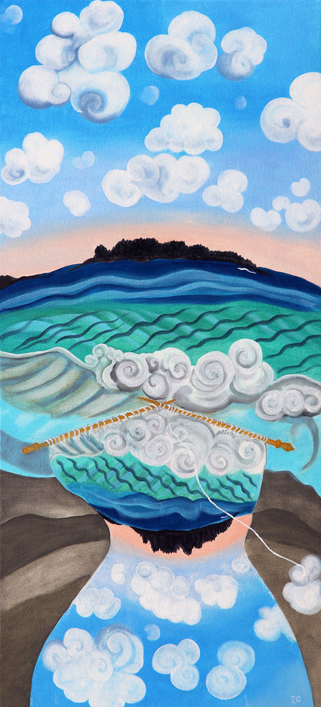 Knitting Goose Rocks Beach - Greeting Card by Color Afoot Press
