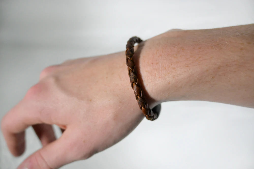 Braided Moose Leather Bracelet by Rogue Industries
