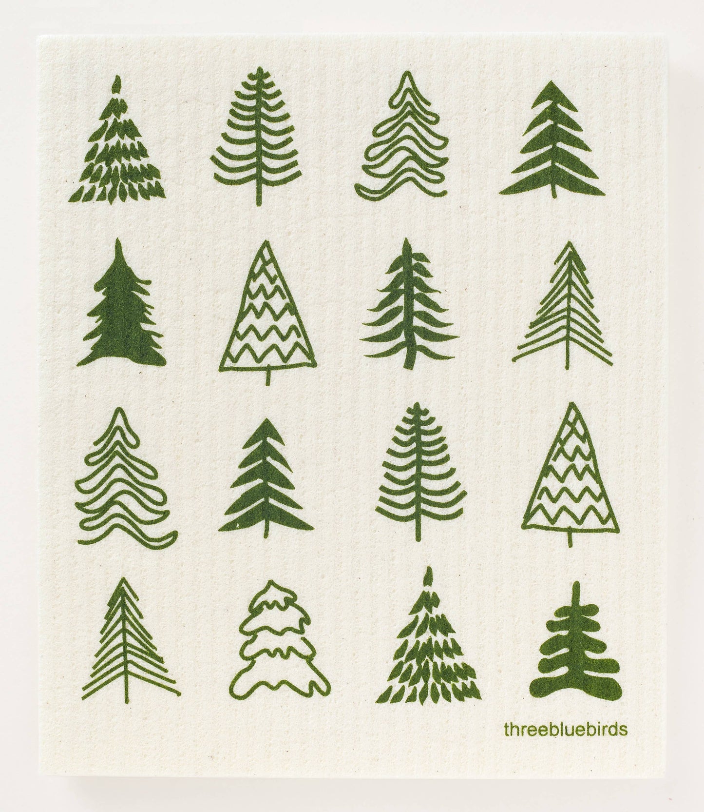 Woodland Trees - Swedish Dishcloths by Three Blue Birds