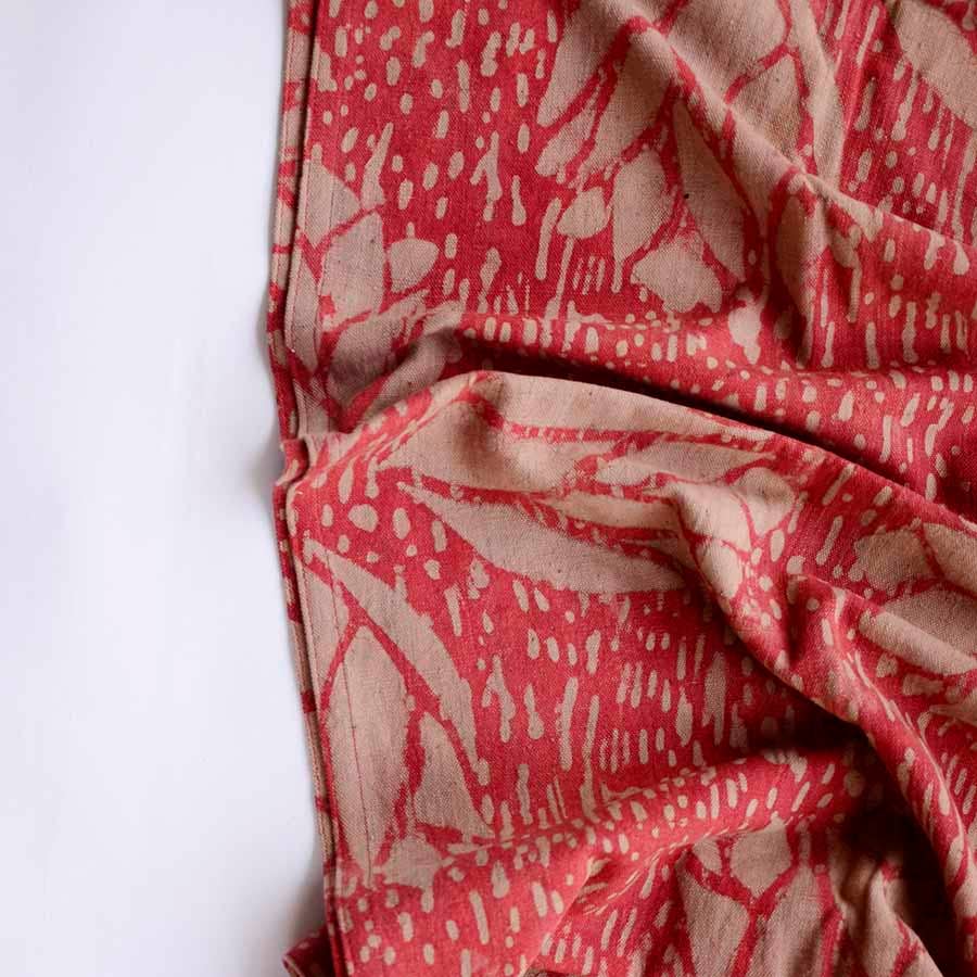 Rosette Pink Block Print Cotton Linens Table Runner by Ichcha
