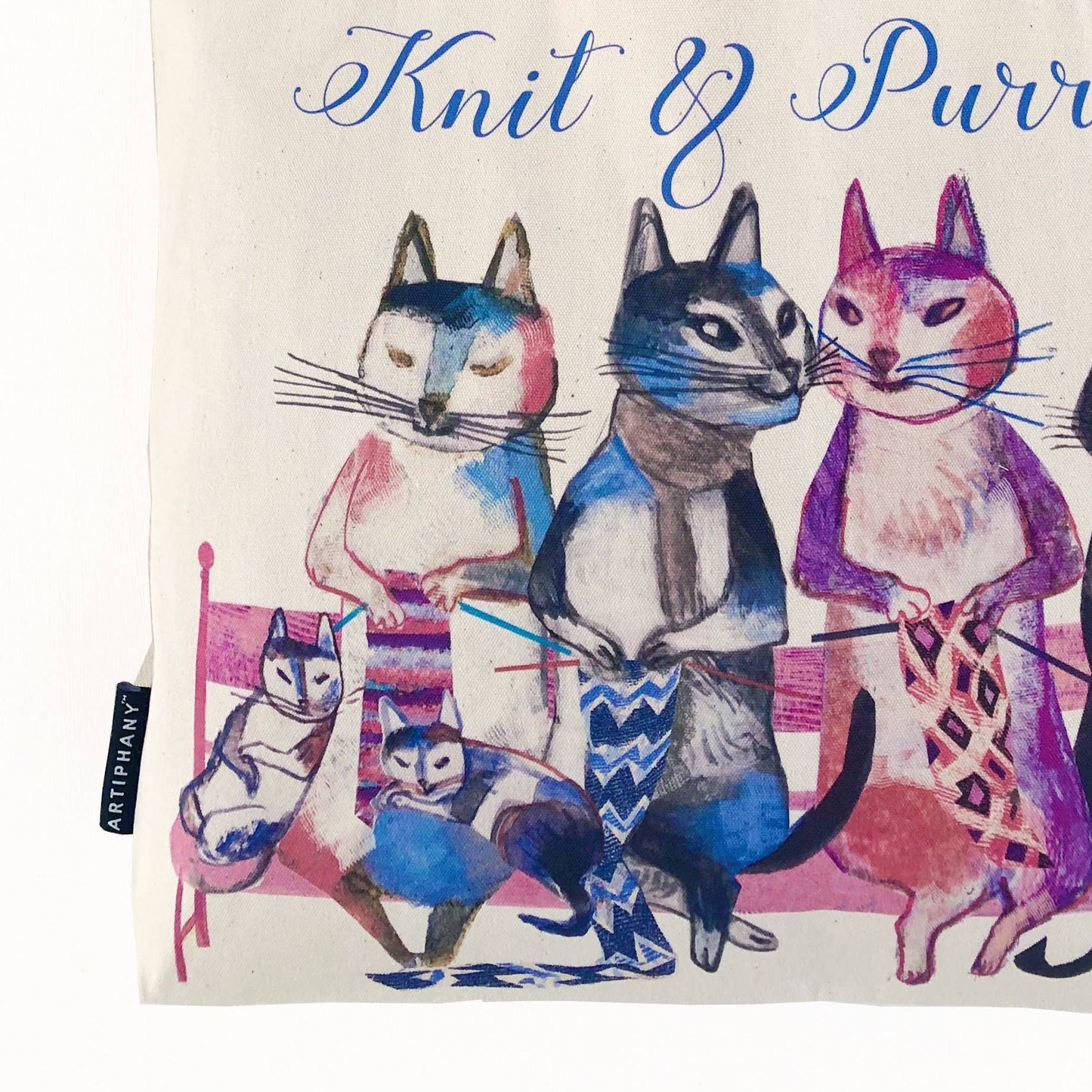 Knit & Purrl Tote Bag by Artiphany