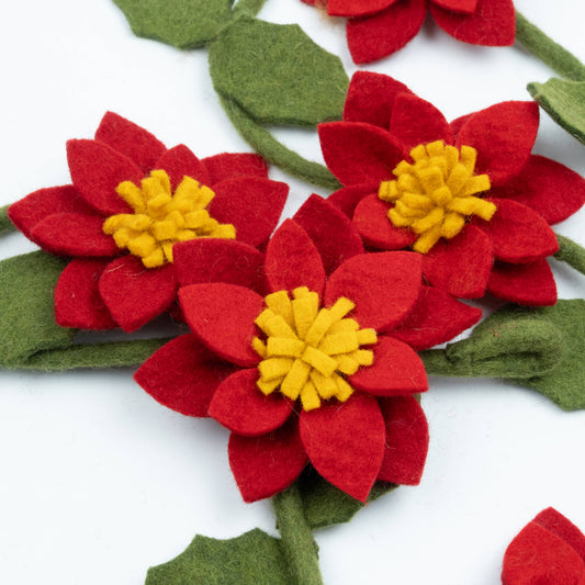 Poinsettia Red Garland from The Winding Road