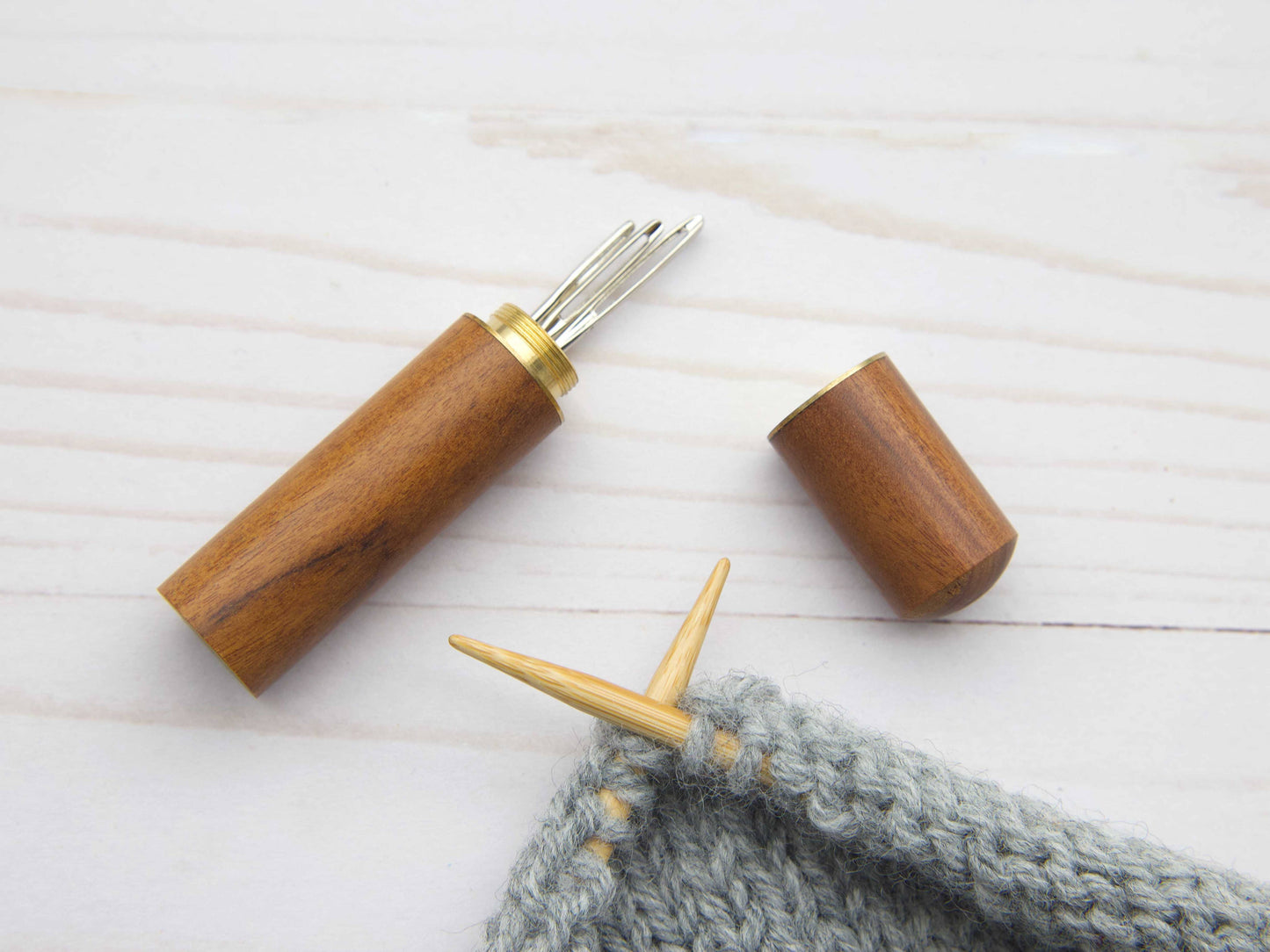 Wooden Darning Needle Storage Cases from Fox & Pine Stitches