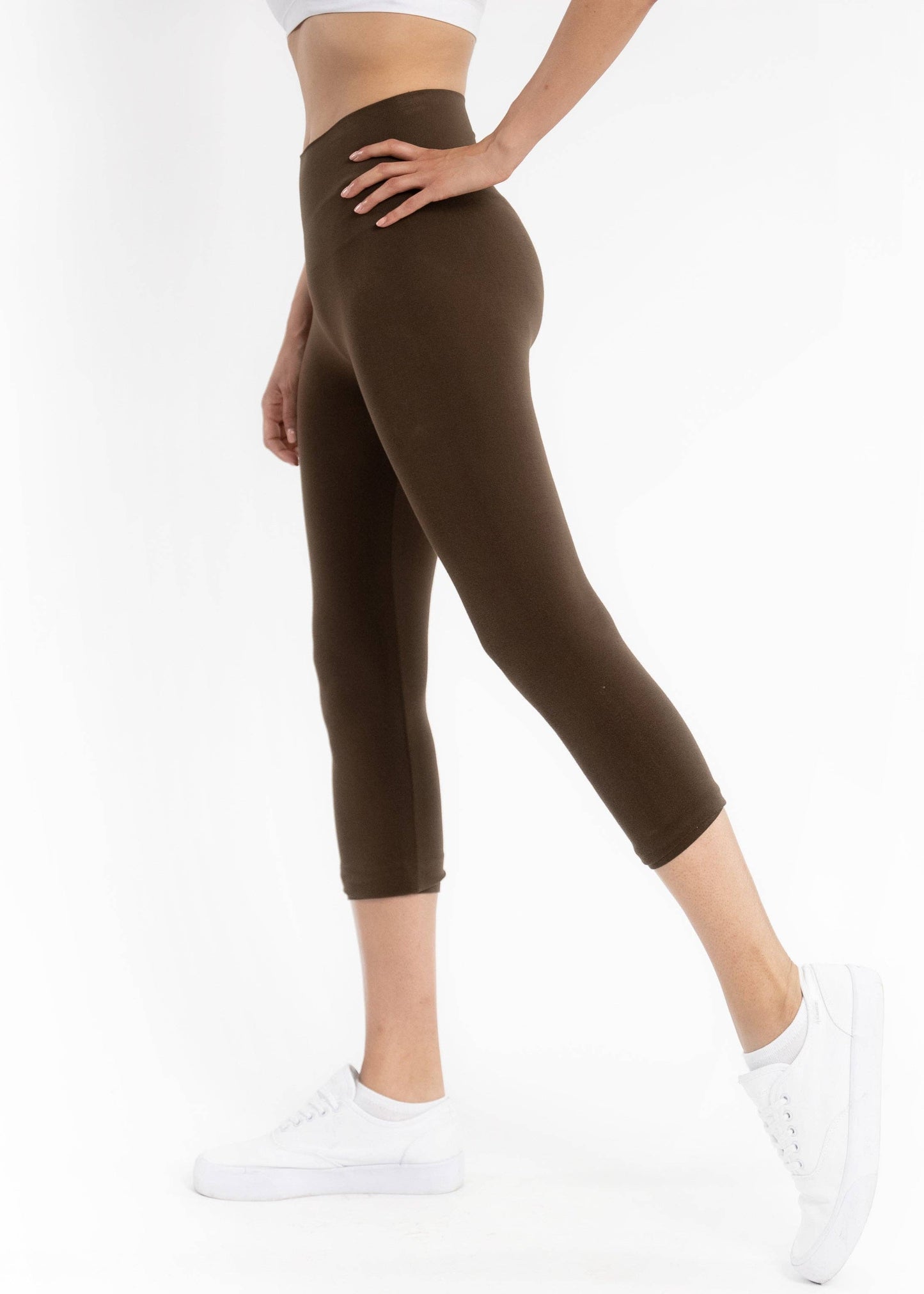 High Waist Crop (3/4) Leggings by Elietian