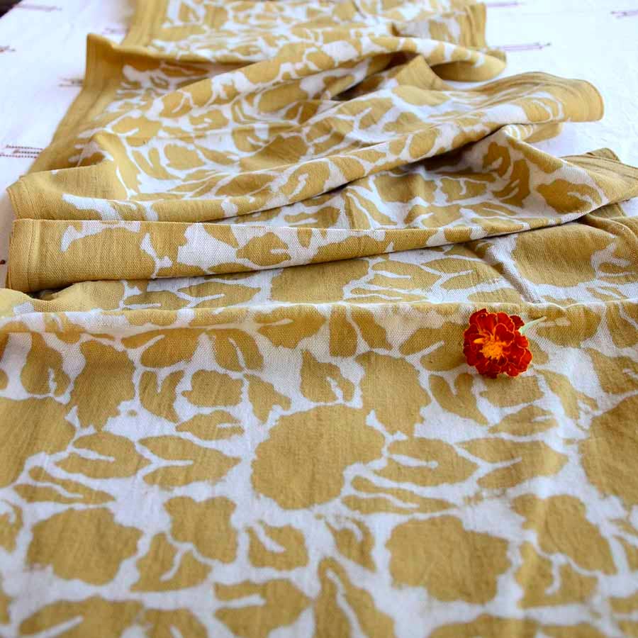 Yan Cotton Linens Table Runner by Ichcha
