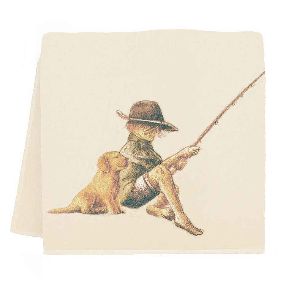 Child with Puppy Tea Towel from Eric and Christopher