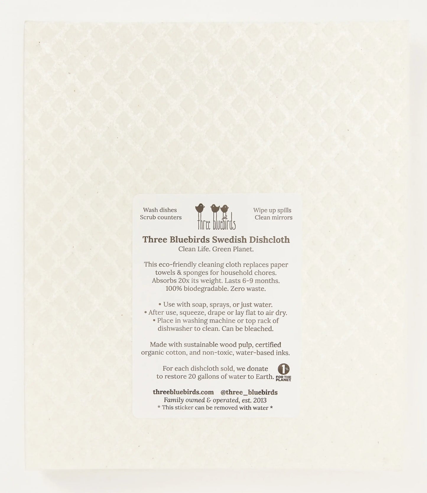 Strawberries - Swedish Dishcloths by Three Blue Birds