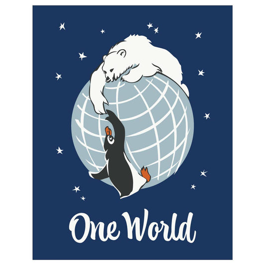 One World Penguin & Polar Bear Magnet by Fridgedoor