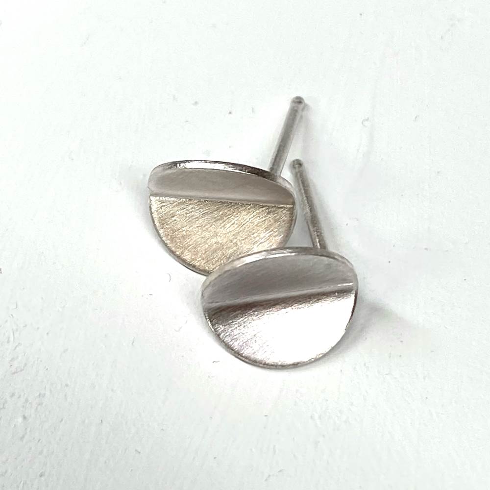 Moon Phase Sterling Silver Post Earrings by Sprig & Sparrow Jewelry