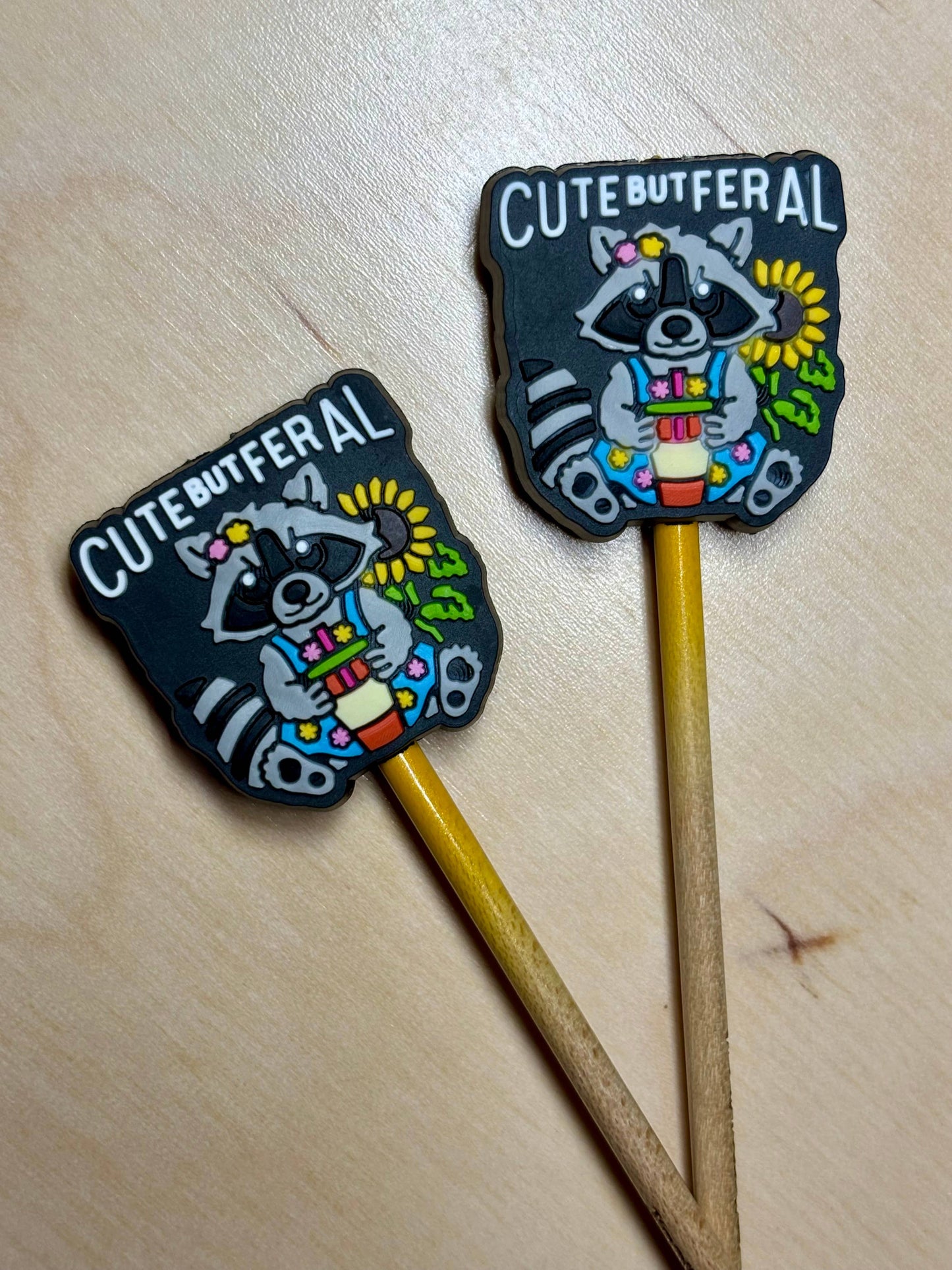 Cute But Feral Raccoon Stitch Stoppers from Comma Craft Co