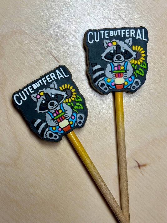 Cute But Feral Raccoon Stitch Stoppers from Comma Craft Co